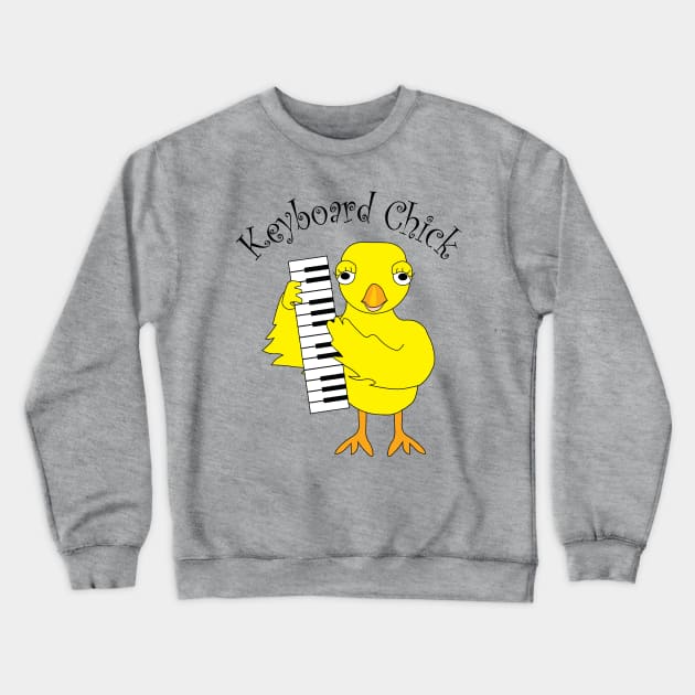 Keyboard Chick Text Crewneck Sweatshirt by Barthol Graphics